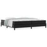 vidaXL Lit avec matelas Noir 200 x 200 cm Faux cuir