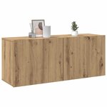 vidaXL Meuble TV mural chêne artisanal 100x30x41 cm