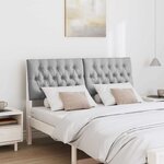 vidaXL Tête de lit capitonnée Gris clair 135 cm Pin massif