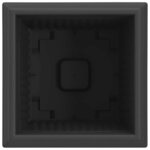 vidaXL Pot de Fleurs Carré 6 Pièces Noir 23 x 23 x 17 5 cm Plastique