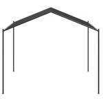 vidaXL Tente à auvent anthracite 3x3 m acier et tissu