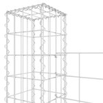 vidaXL Panier de gabion en forme de U avec 5 poteaux Fer 500x20x200 cm
