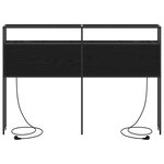 vidaXL Tête de lit de rangement Chêne Noir 160 cm Bois d'ingénierie
