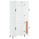 vidaXL Buffet haut Blanc 69 5x34x180 cm Bois d'ingénierie