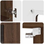 vidaXL Meuble mural Chêne marron 55 x 29 x 100 cm Bois d'ingénierie