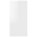 vidaXL Étagères cube murales 4 Pièces blanc brillant bois d'ingénierie