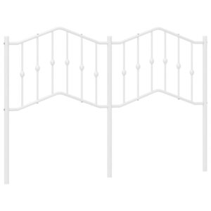 vidaXL Tête de lit de remplacement métal blanc 135 cm