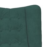 Fauteuil relaxant vidaXL en velours vert foncé