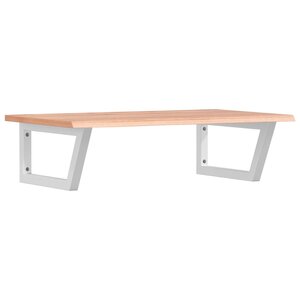 vidaXL Étagère de vasque murale acier et bois de chêne massif