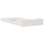 vidaXL Cadre de lit Blanc Bois massif en pin