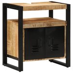 vidaXL Ensemble de mobilier de salle de bain avec étagère avec stockage avec porte 4 Pièces