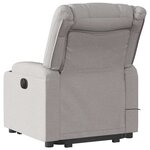 vidaXL Fauteuil de massage inclinable gris nuage tissu