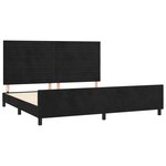 vidaXL Cadre de lit avec tête de lit Noir 200x200 cm Velours