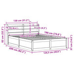 vidaXL Cadre de lit avec tête de lit blanc 120x190 cm bois pin massif