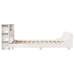 vidaXL Cadre de lit sans matelas blanc 135x190 cm bois de pin massif