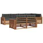 vidaXL Ensemble de canapés d'extérieur 7 Pièces Naturel et Anthracite