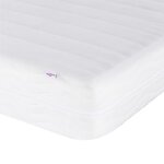 vidaXL Lit avec matelas Hvar crème 140x200 cm tissu