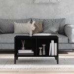 vidaXL Table basse Noir 60x50x36 5 cm Bois d'ingénierie