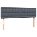 vidaXL Sommier à lattes de lit et matelas et LED gris foncé 160x210cm velours