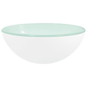 vidaXL Lavabo Verre trempé 30x12 cm Blanc