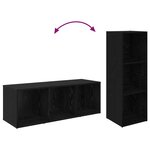 vidaXL Meuble TV 4 Pièces Chêne Noir 37 x 35 x 107.5 cm Bois Ingénieur