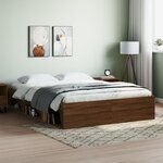 vidaXL Cadre de lit chêne marron 140x200 cm