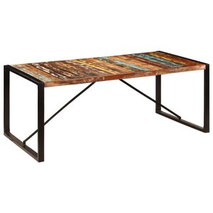 vidaXL Table à dîner 200x100x75 cm Bois de récupération solide