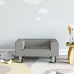 vidaXL Canapé pour enfants gris clair 50x40x26 5 cm velours