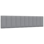 vidaXL Coussin de tête de lit gris clair 200 cm tissu