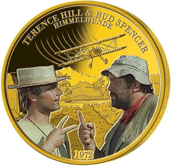Pièce de monnaie en Argent g 37 Millésime 2020 TERENCE HILL AND BUD SPENCER