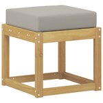 vidaXL Banc de Jardin Blanc 43 x 43 x 45 cm Bois d'Acacia Massif