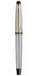 Waterman expert stylo plume  acier inoxydable  plume moyenne  encre bleue  coffret cadeau