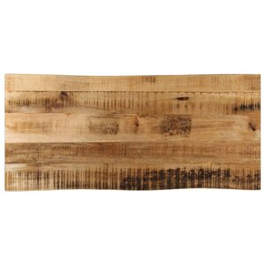 vidaXL Dessus de table bord vivant 90x40x3 8 cm bois de manguier brut