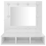 vidaXL Armoire à miroir avec LED Blanc brillant 60x31 5x62 cm