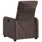 vidaXL Fauteuil de massage inclinable Marron Similicuir