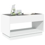 vidaXL Table basse avec LED infini blanc 90x50x50 cm