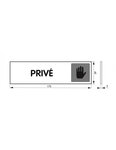 THIRARD - Plaque de signalisation Privé  plexiglass adhésif  170x45mm - THIRARD