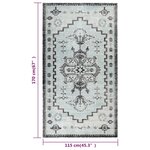 vidaXL Tapis à tissage plat d'extérieur 115x170 cm Vert et gris