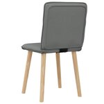vidaXL Chaises à manger lot de 2 gris foncé tissu