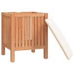 vidaXL Tabouret de salle de bain 40 5x40x52 cm Bois massif de noyer