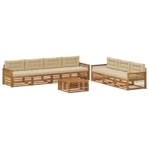 vidaXL Ensemble de canapés d'extérieur 8 Pièces Naturel et Beige