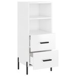 vidaXL Buffet Blanc brillant 34 5x34x90 cm Bois d'ingénierie