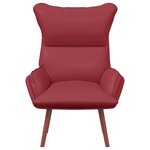 Chaise Relaxante vidaXL Rouge Vin Similicuir