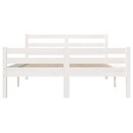 vidaXL Cadre de lit Blanc Bois massif 160x200 cm