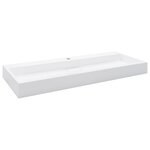 vidaXL Lavabo 120x46x11 cm Fonte minérale/marbre Blanc
