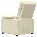 vidaXL Fauteuil inclinable Crème Tissu