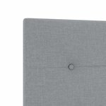 vidaXL Tête de lit capitonnée gris clair avec LED de 100 cm en tissu