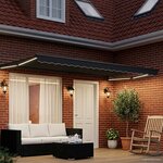 vidaXL Store rétractable manuel avec LEDs Anthracite 4 5 × 3 m