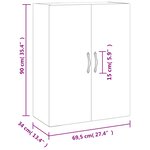 vidaXL Armoire murale gris béton 69 5x34x90 cm bois d'ingénierie