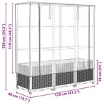 vidaXL Jardinière surélevée avec housse aspect rotin 120x40x138 cm